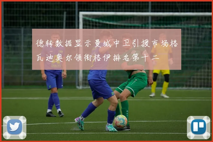 德转数据显示曼城中卫引援市场格瓦迪奥尔领衔格伊排名第十二